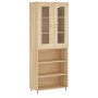 Aparador alto madera contrachapada color roble 69,5x34x180 cm de vidaXL, Aparadores - Ref: Foro24-3198708, Precio: 132,83 €, ...