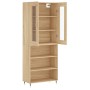 Aparador alto madera contrachapada color roble 69,5x34x180 cm de vidaXL, Aparadores - Ref: Foro24-3198708, Precio: 132,83 €, ...