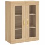 Aparador alto madera contrachapada color roble 69,5x34x180 cm de vidaXL, Aparadores - Ref: Foro24-3198708, Precio: 132,83 €, ...