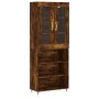 Aparador alto madera contrachapada roble ahumado 69,5x34x180 cm de vidaXL, Aparadores - Ref: Foro24-3198710, Precio: 137,25 €...