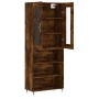 Aparador alto madera contrachapada roble ahumado 69,5x34x180 cm de vidaXL, Aparadores - Ref: Foro24-3198710, Precio: 137,25 €...