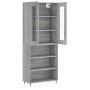 Aparador alto madera contrachapada gris sonoma 69,5x34x180 cm de vidaXL, Aparadores - Ref: Foro24-3198711, Precio: 140,51 €, ...