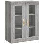 Aparador alto madera contrachapada gris sonoma 69,5x34x180 cm de vidaXL, Aparadores - Ref: Foro24-3198711, Precio: 140,51 €, ...