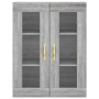 Aparador alto madera contrachapada gris sonoma 69,5x34x180 cm de vidaXL, Aparadores - Ref: Foro24-3198711, Precio: 140,51 €, ...