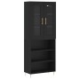 Tall black plywood sideboard 69.5x34x180 cm by vidaXL, Sideboards - Ref: Foro24-3198714, Price: 134,76 €, Discount: %