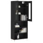 Tall black plywood sideboard 69.5x34x180 cm by vidaXL, Sideboards - Ref: Foro24-3198714, Price: 134,76 €, Discount: %