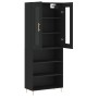 Tall black plywood sideboard 69.5x34x180 cm by vidaXL, Sideboards - Ref: Foro24-3198714, Price: 134,76 €, Discount: %