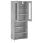 Aparador alto madera contrachapada gris hormigón 69,5x34x180 cm de vidaXL, Aparadores - Ref: Foro24-3198717, Precio: 134,62 €...