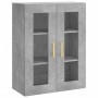 Aparador alto madera contrachapada gris hormigón 69,5x34x180 cm de vidaXL, Aparadores - Ref: Foro24-3198717, Precio: 134,62 €...