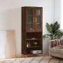 Tall oak brown plywood sideboard 69.5x34x180 cm by vidaXL, Sideboards - Ref: Foro24-3198720, Price: 136,99 €, Discount: %