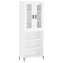 Aparador alto madera contrachapada blanco 69,5x34x180 cm de vidaXL, Aparadores - Ref: Foro24-3198721, Precio: 147,39 €, Descu...