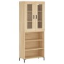 Aparador alto madera contrachapada color roble 69,5x34x180 cm de vidaXL, Aparadores - Ref: Foro24-3198724, Precio: 139,99 €, ...