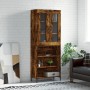 Tall smoked oak plywood sideboard 69.5x34x180 cm by vidaXL, Sideboards - Ref: Foro24-3198726, Price: 139,15 €, Discount: %