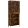 Aparador alto madera contrachapada roble ahumado 69,5x34x180 cm de vidaXL, Aparadores - Ref: Foro24-3198726, Precio: 139,99 €...