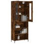 Tall smoked oak plywood sideboard 69.5x34x180 cm by vidaXL, Sideboards - Ref: Foro24-3198726, Price: 139,15 €, Discount: %