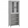 Aparador alto madera contrachapada gris sonoma 69,5x34x180 cm de vidaXL, Aparadores - Ref: Foro24-3198727, Precio: 137,26 €, ...