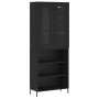 Tall black plywood sideboard 69.5x34x180 cm by vidaXL, Sideboards - Ref: Foro24-3198730, Price: 146,60 €, Discount: %