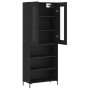 Tall black plywood sideboard 69.5x34x180 cm by vidaXL, Sideboards - Ref: Foro24-3198730, Price: 146,60 €, Discount: %