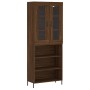 Aparador alto madera contrachapada marrón roble 69,5x34x180 cm de vidaXL, Aparadores - Ref: Foro24-3198736, Precio: 157,24 €,...