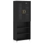 Aparador alto madera contrachapada negro 69,5x34x180 cm de vidaXL, Aparadores - Ref: Foro24-3198706, Precio: 160,82 €, Descue...