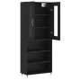 Aparador alto madera contrachapada negro 69,5x34x180 cm de vidaXL, Aparadores - Ref: Foro24-3198706, Precio: 160,82 €, Descue...