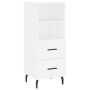 Aparador alto madera contrachapada blanco 34,5x34x180 cm de vidaXL, Aparadores - Ref: Foro24-3198929, Precio: 107,96 €, Descu...