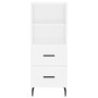 Aparador alto madera contrachapada blanco 34,5x34x180 cm de vidaXL, Aparadores - Ref: Foro24-3198929, Precio: 107,96 €, Descu...