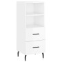 Tall white glossy plywood sideboard 34.5x34x180 cm by vidaXL, Sideboards - Ref: Foro24-3198931, Price: 119,48 €, Discount: %