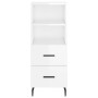 Tall white glossy plywood sideboard 34.5x34x180 cm by vidaXL, Sideboards - Ref: Foro24-3198931, Price: 119,48 €, Discount: %