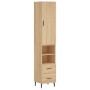 Aparador de madera contrachapada roble Sonoma 34,5x34x180 cm de vidaXL, Aparadores - Ref: Foro24-3198932, Precio: 113,09 €, D...