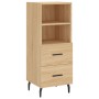 Aparador de madera contrachapada roble Sonoma 34,5x34x180 cm de vidaXL, Aparadores - Ref: Foro24-3198932, Precio: 113,09 €, D...