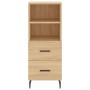 Aparador de madera contrachapada roble Sonoma 34,5x34x180 cm de vidaXL, Aparadores - Ref: Foro24-3198932, Precio: 113,09 €, D...