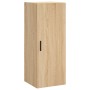 Aparador de madera contrachapada roble Sonoma 34,5x34x180 cm de vidaXL, Aparadores - Ref: Foro24-3198932, Precio: 113,09 €, D...