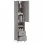 Aparador alto madera contrachapada gris Sonoma 34,5x34x180 cm de vidaXL, Aparadores - Ref: Foro24-3198935, Precio: 112,99 €, ...