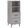 Aparador alto madera contrachapada gris Sonoma 34,5x34x180 cm de vidaXL, Aparadores - Ref: Foro24-3198935, Precio: 112,99 €, ...