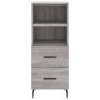 Aparador alto madera contrachapada gris Sonoma 34,5x34x180 cm de vidaXL, Aparadores - Ref: Foro24-3198935, Precio: 112,99 €, ...