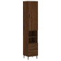 Tall brown oak plywood sideboard 34.5x34x180 cm by vidaXL, Sideboards - Ref: Foro24-3198936, Price: 112,99 €, Discount: %