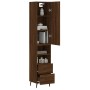 Tall brown oak plywood sideboard 34.5x34x180 cm by vidaXL, Sideboards - Ref: Foro24-3198936, Price: 112,99 €, Discount: %