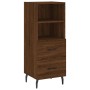 Tall brown oak plywood sideboard 34.5x34x180 cm by vidaXL, Sideboards - Ref: Foro24-3198936, Price: 112,99 €, Discount: %