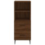 Tall brown oak plywood sideboard 34.5x34x180 cm by vidaXL, Sideboards - Ref: Foro24-3198936, Price: 112,99 €, Discount: %