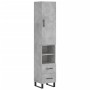 Aparador de madera contrachapada gris hormigón 34,5x34x180 cm de vidaXL, Aparadores - Ref: Foro24-3198941, Precio: 107,30 €, ...