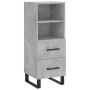 Aparador de madera contrachapada gris hormigón 34,5x34x180 cm de vidaXL, Aparadores - Ref: Foro24-3198941, Precio: 107,30 €, ...