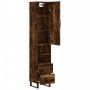 Aparador de madera contrachapada roble ahumado 34,5x34x180 cm de vidaXL, Aparadores - Ref: Foro24-3198942, Precio: 106,96 €, ...