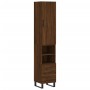 Aparador alto madera contrachapada roble marrón 34,5x34x180 cm de vidaXL, Aparadores - Ref: Foro24-3198944, Precio: 109,99 €,...