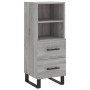 Tall Sonoma gray plywood sideboard 34.5x34x180 cm by vidaXL, Sideboards - Ref: Foro24-3198943, Price: 117,09 €, Discount: %