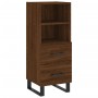 Aparador alto madera contrachapada roble marrón 34,5x34x180 cm de vidaXL, Aparadores - Ref: Foro24-3198944, Precio: 109,99 €,...