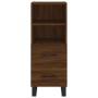 Aparador alto madera contrachapada roble marrón 34,5x34x180 cm de vidaXL, Aparadores - Ref: Foro24-3198944, Precio: 110,58 €,...