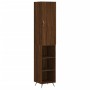 Aparador alto madera contrachapada roble marrón 34,5x34x180 cm de vidaXL, Aparadores - Ref: Foro24-3198960, Precio: 96,98 €, ...