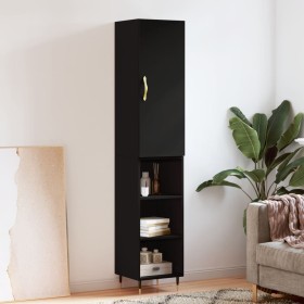 Black plywood sideboard 34.5x34x180 cm by vidaXL, Sideboards - Ref: Foro24-3198962, Price: 84,37 €, Discount: %