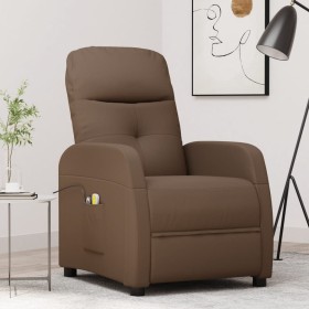 Sillón de masaje eléctrico tela marrón de vidaXL, Sillones de masaje eléctricos - Ref: Foro24-3073610, Precio: 219,99 €, Desc...